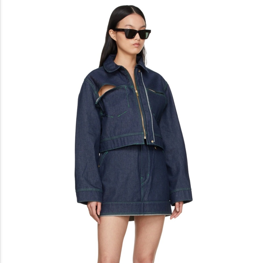 NWOT Jacquemus Navy 'La Jupe De Nimes' Mini Skirt - Size 29